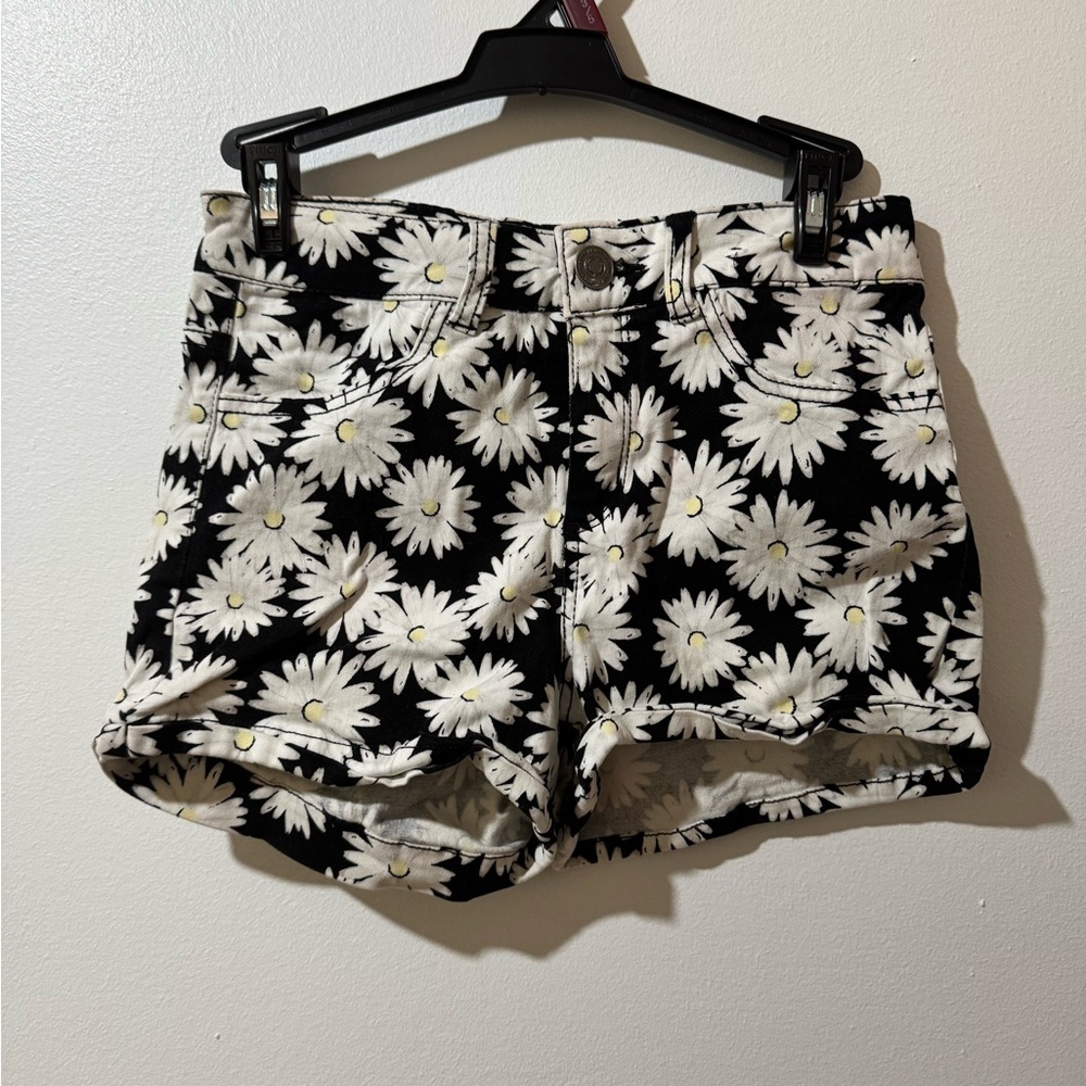 Daisy Print Women's Jean Shorts